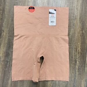 FIT Firm Control High‎ Waisted Seamless Thigh Shaper 3X Beige Shapewear NWT